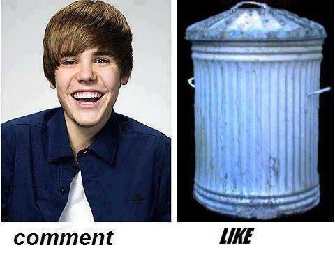 Justin Bieber vs trash can