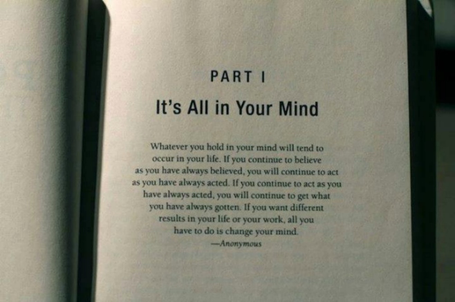 It's All in Your Mind - Quote Anonymous 