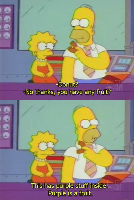 Simpsons - Donut? No thanks, you have any fruit?