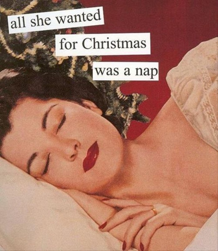 All she wanted for Christmas was nap