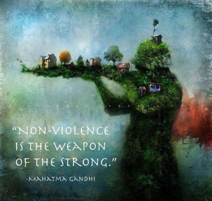 Mahatma Gandhi - Nonviolence is a weapon of the strong. 