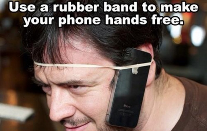 Rubber band - phone hands free
