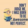 Don't judge me. I was born to be Awesome not perfect.