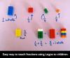 Easy way to teach fractions using Legos to children.