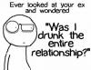 Ever looked at your ex and wondered "Was I drunk the entire relationship?"