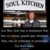 Jon Bon Jovi has a restaurant that has no prices