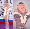 Rihanna vs. Peter Griffin in the Same Sheer, Sparkly Dress