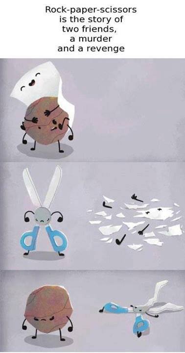 Rock paper scissors is the story of two friends, a murder and revenge 